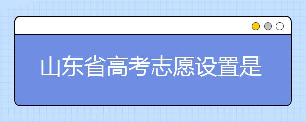 山東省高考志愿設(shè)置是什么？山東高考志愿怎么填？